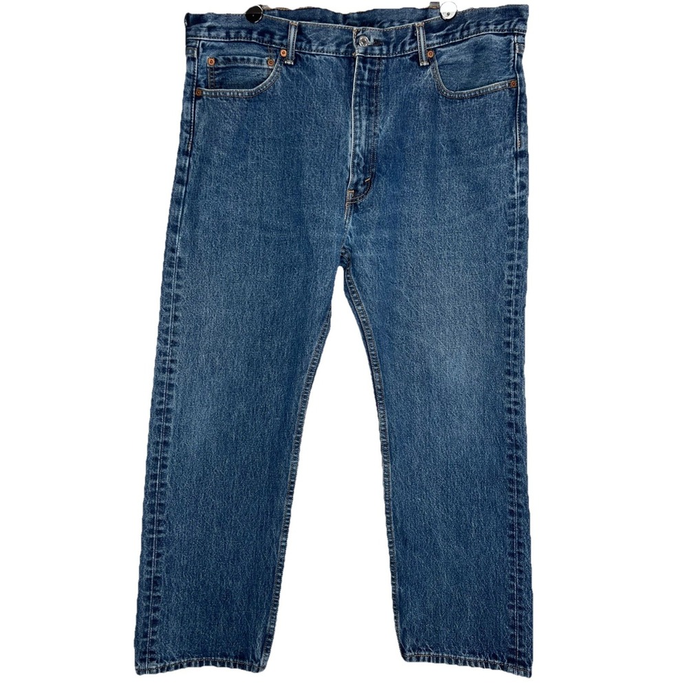 Levis 505 Regular Fit Straight‎ Leg Mens Jeans 40x30 Medium Wash Blue Denim